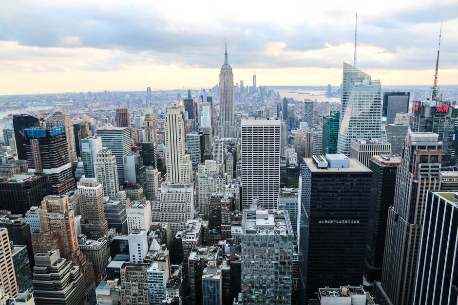 Top of The Rock widok na Dolny Manhattan i Empire State